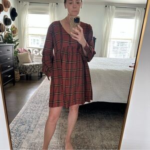 Knox Rose Plaid Flannel Dress